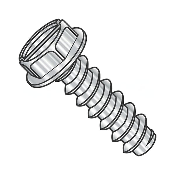 Usa Industrials Self-Drilling Screw, #10-16 x 5/8", Plain 18-8 Stainless Steel Flange Hex Head Slotted Drive BULK-SCRW-14139 - main